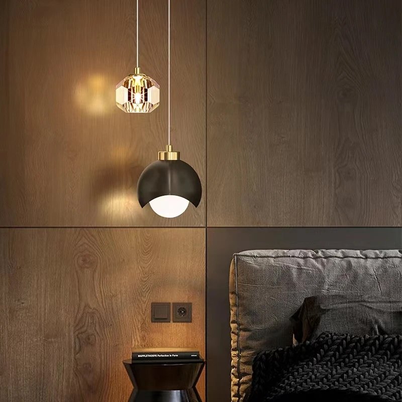 Interior Design Gold - 침실 침대 옆 걸이형 펜던트 램프
