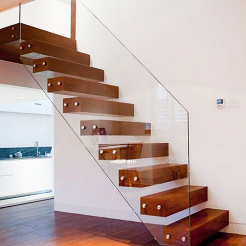 맞춤형 모던 디자인 인테리어 직선형 목재 플로팅 계단  - Interior Design Usa 리뷰 및 가격