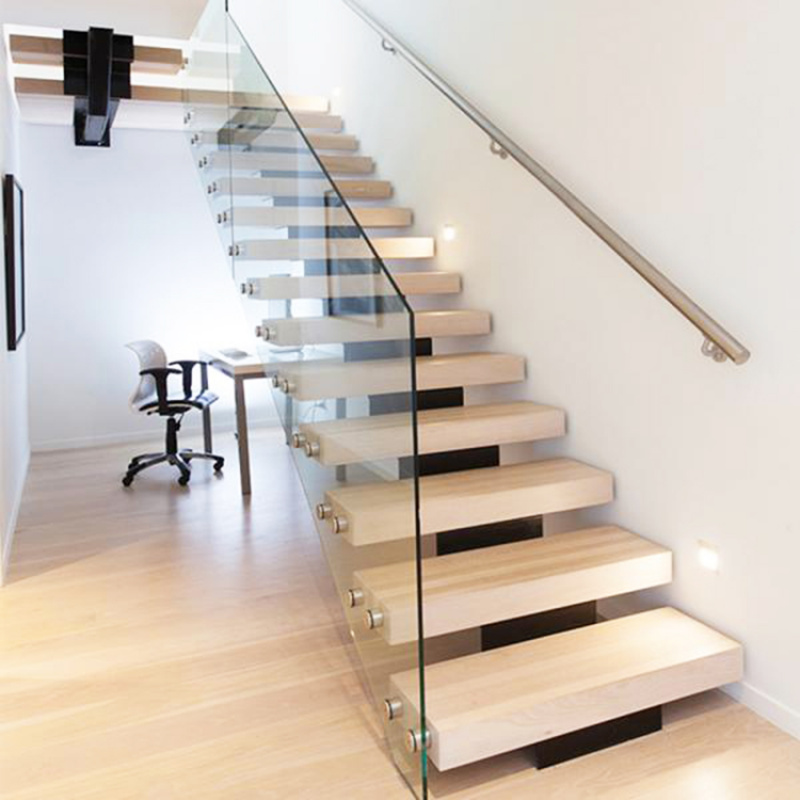맞춤형 모던 디자인 인테리어 직선형 목재 플로팅 계단  - Interior Design Usa 리뷰 및 가격