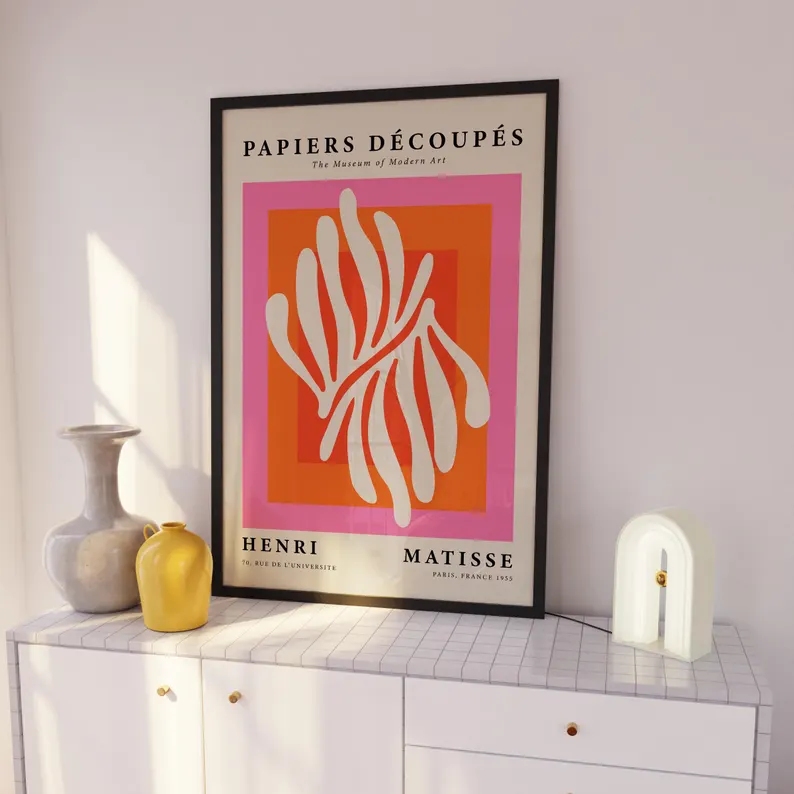 3pcs현대 오렌지 바우하우스와 피카소 벽 아트 인쇄  - Interior Design Living Room 리뷰 및 가격
