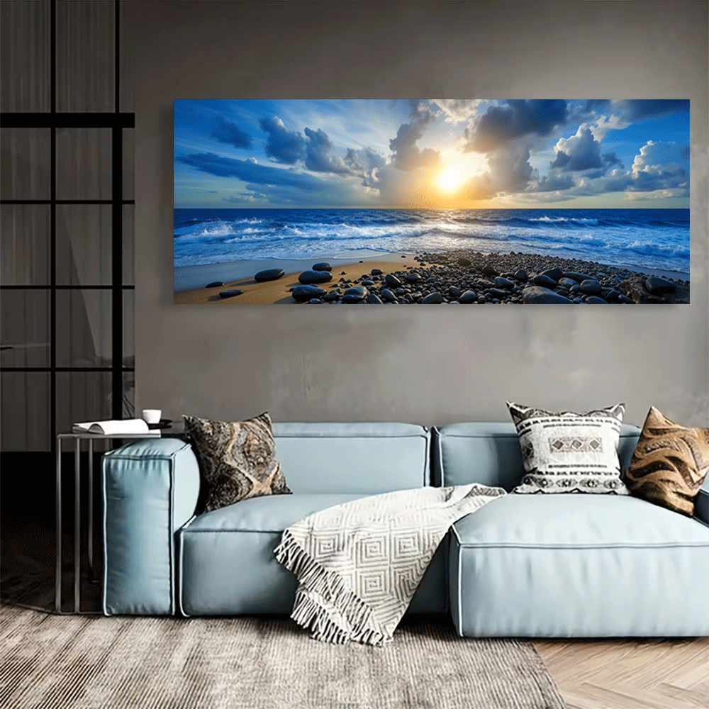 1PC-캔버스 포스터 프레임이 없는 바다 일몰 해변 파 - Interior Design Usa 리뷰 및 가격